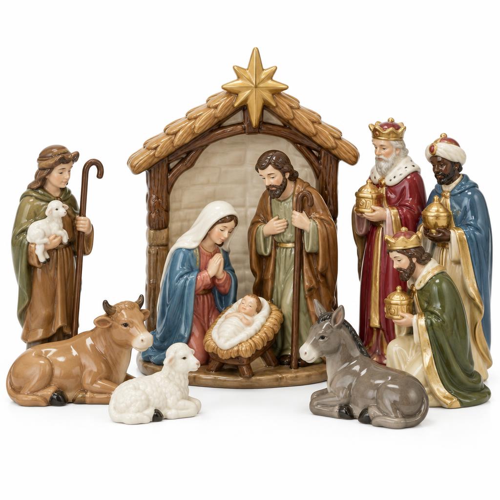 Pesebre de Cerámica 11 Piezas