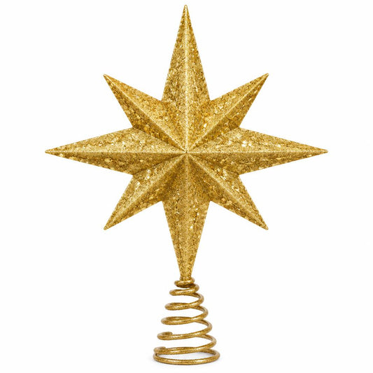 Estrella para Punta de Árbol Dorada